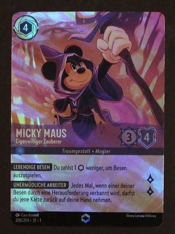 2023 Disney Lorcana The First Chapter Enchanted Micky Maus #208/204 Foil