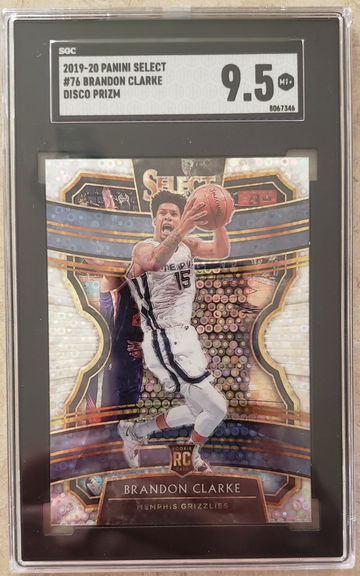 Brandon Clarke RC 2019 Select Disco Prizm #76 SGC 9.5 