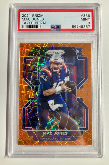 2021 Panini Prizm Mac Jones Lazer Prizm #336 Mint PSA 9