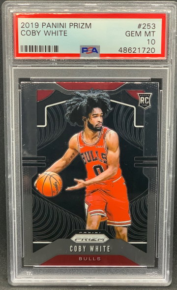 Coby White 2019 Panini Prizm #253 Rookie PSA 10