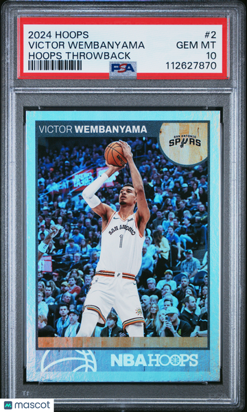 2024 Panini NBA Hoops Hoops Throwback Victor Wembanyama #2 PSA 10
