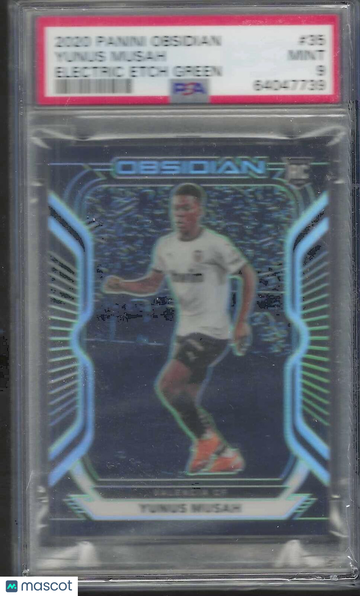 2020 Panini Obsidian Yunus Musah #35 Electric Etch Green PSA 10