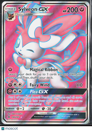 2017 Guardians Rising Sylveon GX Holo Rare Full Art SR FA #140/145