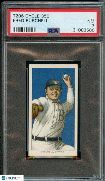 1909-11 T206 Cycle 350 Fred Burchell PSA 7