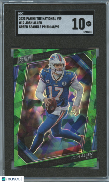 2023 Panini The National Vip Josh Allen #12 Sparkle SGC 10