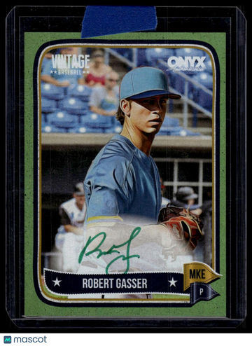2024 Onyx Vintage Robert Gasser #VAROGA Green Bordered Autographs SN AU