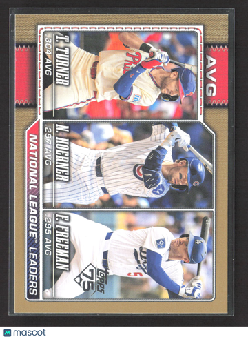 2026 Topps Series One Nico Hoerner Trea Turner Freddie Freeman #151 Gold 1331/2026