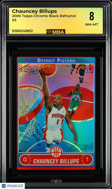 2006 Topps Chrome Chauncey Billups #5 Black Refractor MBA 8