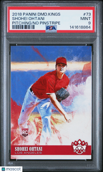 2018 Panini Diamond Kings Shohei Ohtani #73 Pitching No Pinstripe PSA 9