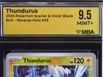 2025 Pokemon Scarlet & Violet Black Bolt Thundurus Reverse Holo MBA 9.5 #33