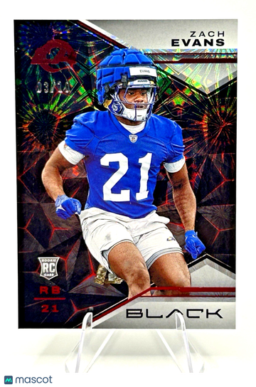 2023 Panini Black Zach Evans #134 Gold Parallel/Variety Rookie Base Set Panini Authentic
