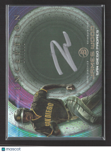 2022 Bowman Inception Baseball James Wood #ISS-JW Silver Signings