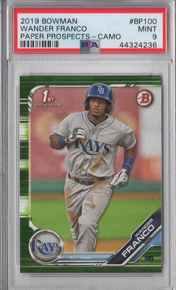 2019 Bowman Wander Franco Camo PSA 9
