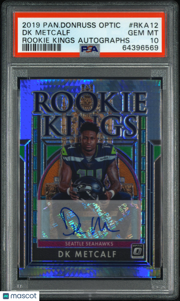 2019 Panini Donruss Optic Rookie Kings Autographs DK Metcalf #RKA12 PSA 10