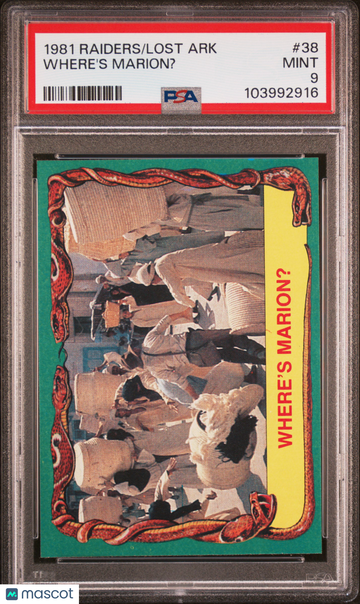 1981 Raiders Of The Lost Ark Where's Marion? #38 PSA 9