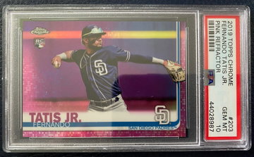 Fernando Tatis Jr. 2019 Topps Chrome #203 Pink Refractor PSA 10 