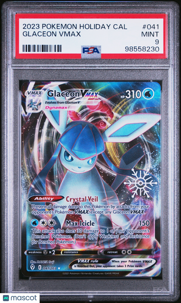 2023 Pokemon Holiday Calendar Glaceon Vmax PSA 9 #041