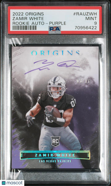 2022 Origins Zamir White Rookie Auto Purple 13/17 - PSA 9