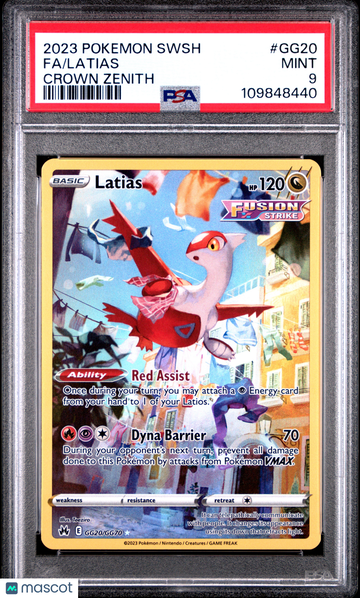 2023 Pokemon Sword And Shield Crown Zenith Latias Crown Zenith PSA 9 #GG20