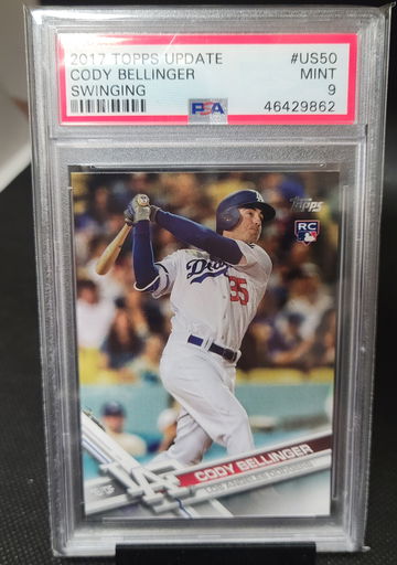 2017 Topps Update Cody Bellinger Swinging PSA 9