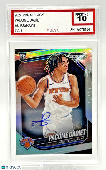 2024-25 Panini Prizm Black Pacome Dadiet #RS-PAC Silver Prizm Parallel/Variety Rookie Insert 10