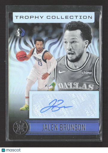 2021 Panini Illusions Trophy Collection Basketball Card Jalen Brunson Dallas Mavericks Auto TC-JAL