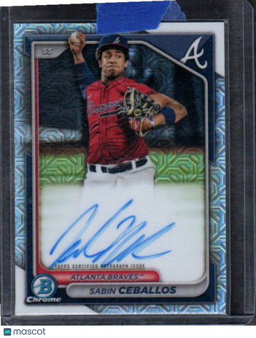 2024 Bowman Chrome Sabin Ceballos #BMA-SC Prospects Autographs Mojo Refractors AU