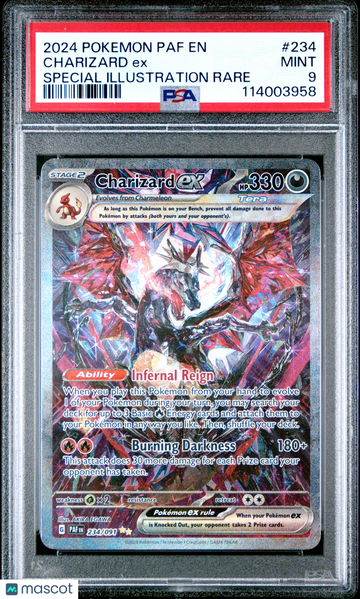 2024 Pokemon Paf EN-Paldean Fates Charizard EX Special Illustration Rare PSA 9 #234