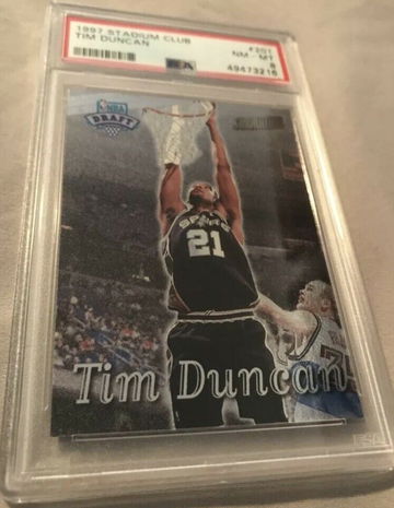 1997 Stadium Club Tim Duncan RC PSA 8 NM-MT