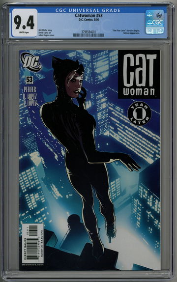 Catwoman 53 CGC 9.4 Adam Hughes cover Batman app.