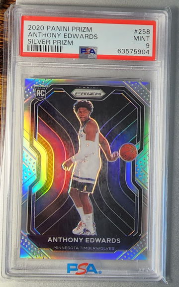 2020 Panini Prizm #258 Rookie RC Anthony Edwards Silver Prizm PSA 9