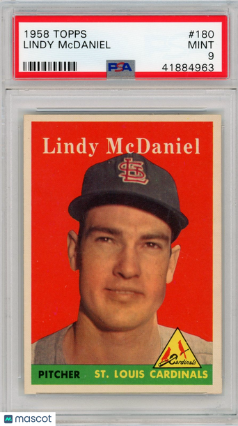 1958 Topps Lindy Mcdaniel #180 PSA 9