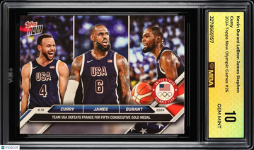 2024 Topps Now Olympic Games Kevin Durant LeBron James Stephen Curry #26 MBA 10