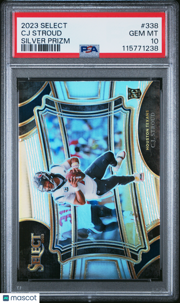 2023 Panini Select CJ Stroud #338 Silver Prizm Field Level Rookie RC PSA 10