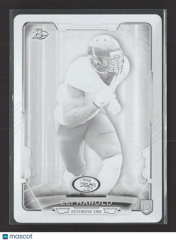 2015 Bowman Football Eli Harold #69 Black Printing Plate RC