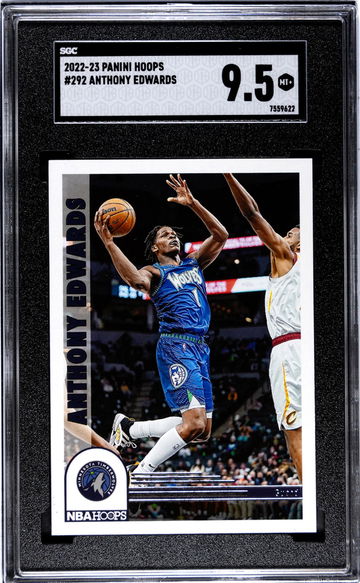 2022-23 Panini Hoops #292 Anthony Edwards SGC 9.5