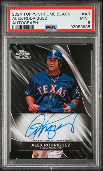 2024 Topps Chrome Black Autograph Alex Rodriguez #AR PSA 9