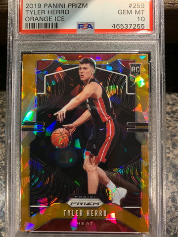 Tyler Herro psa 10 Orange ice Prizm