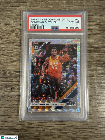 2019 Panini Donruss Optic Donovan Mitchell #59 Fanatics PSA 10