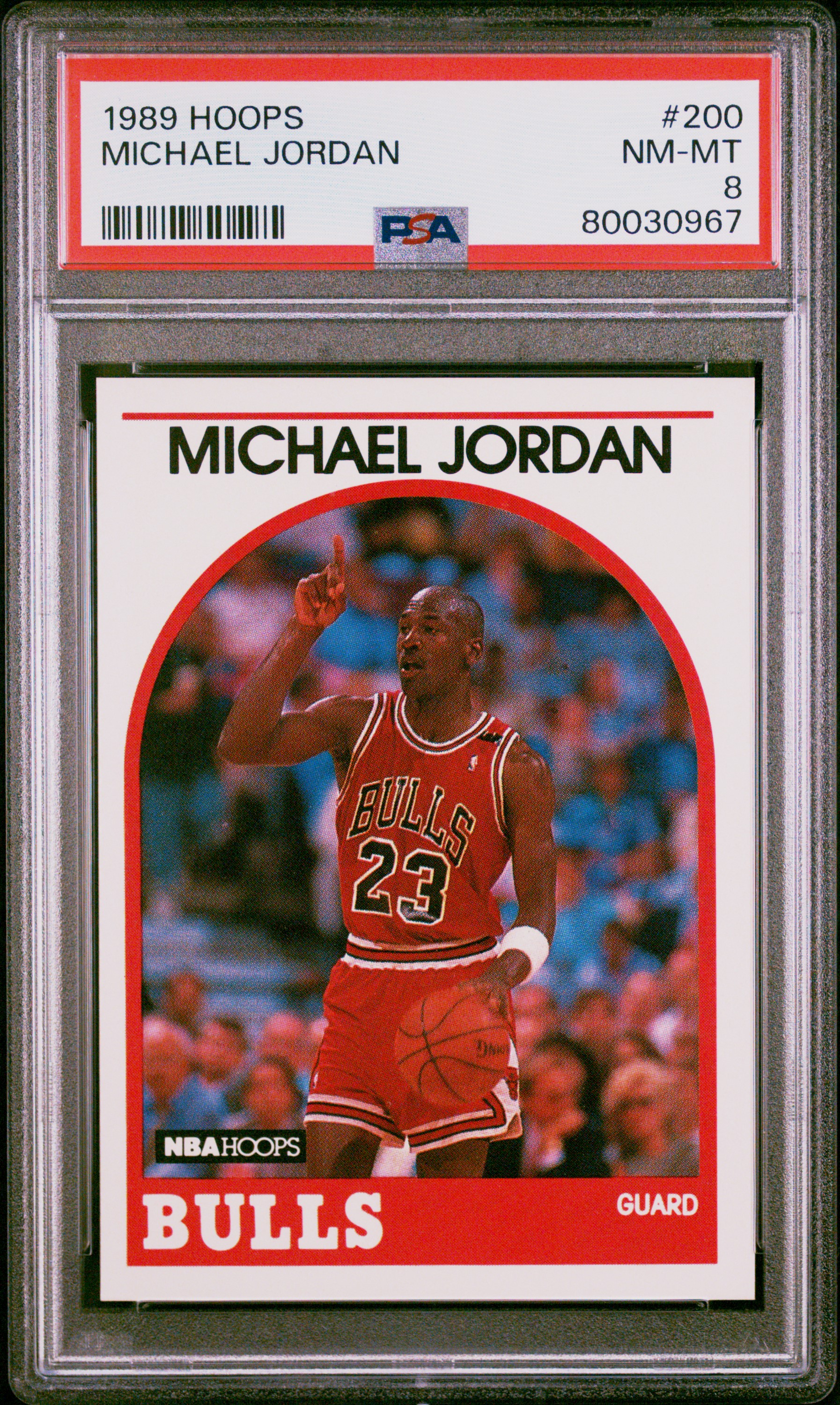 1989 Hoops #200 Michael Jordan PSA 8