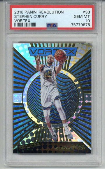 2018 PANINI REVOLUTION VORTEX #33 STEPHEN CURRY WARRIORS PSA 10 LOW POP RARE