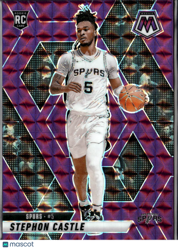 2025 Panini Mosaic Prizm Stephon Castle #236 Purple /99 RC