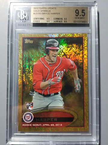 2012 Topps update gold sparkle BGS 9.5 RC Bryce Harper