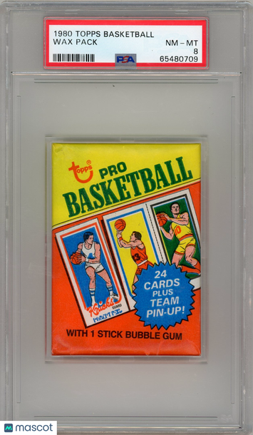 1980 Topps Basketball Wax Pack Wax Pack PSA 8