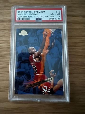 1995 Skybox Premium Michael Jordan #15 Career Block Total Wrong