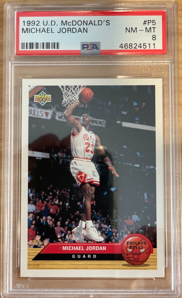 Michael Jordan GOAT 1992 Upper Deck McDonald's #P5 PSA 8 NM-MT