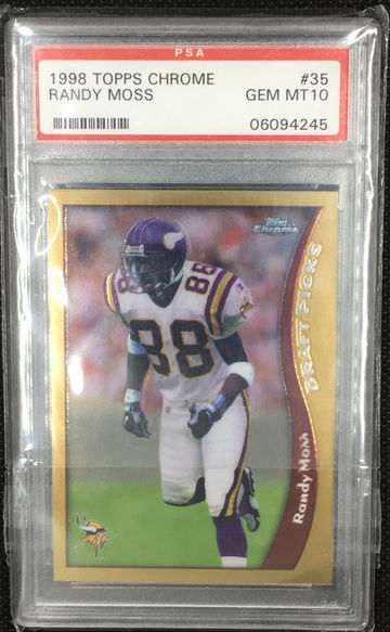 1998 Topps Chrome Randy Moss Rookie PSA 10 #35