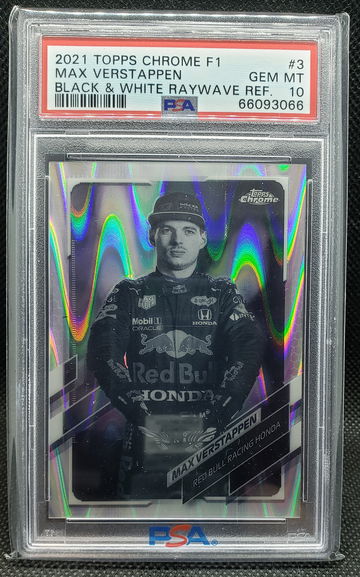2021 Topps Chrome Max Verstappen Raywave PSA 10