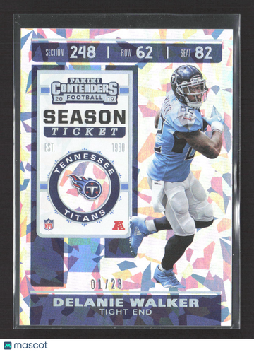2019 Panini Contenders Football Season Ticket Delanie Walker #29 Cracked Ice /23