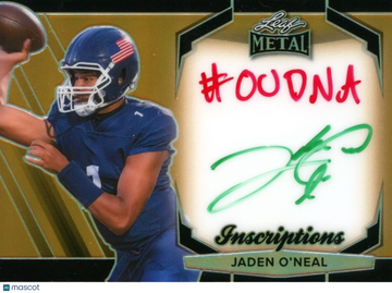 2024 Leaf Metal Jaden O’Neal Inscriptions Leaf